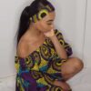 I.A.R Purple,yellow, blue, matching top,skirt and headwrap Size 10 - Image 2