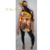 I.A.R yellow forest top and head scarf size 8-10 - Image 2