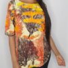 I.A.R yellow forest top and head scarf size 8-10 - Image 3